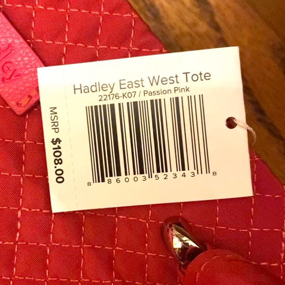 Vera Bradley Hadley East West Tote Pink - 2 items - Picture 7 of 12